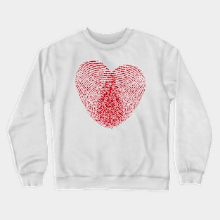 Fingerprint heart love Crewneck Sweatshirt